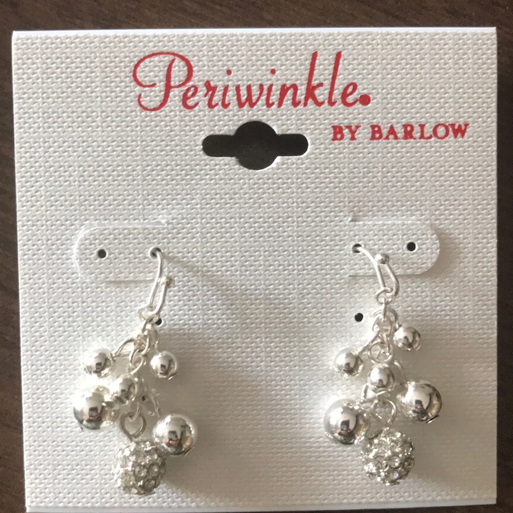 Silver drop earrings